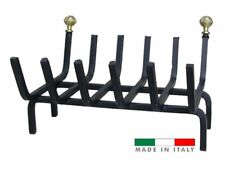 Brucialegna Rettangolare PESANTE bracere camino caminetto ferro battuto 6 barre
