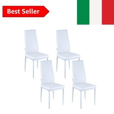 Baroni Home Set di 4 Sedie da Pranzo con Schienale Alto e Seduta Ergonomica c...