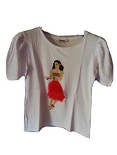 T-shirt Zara Donna Bianco