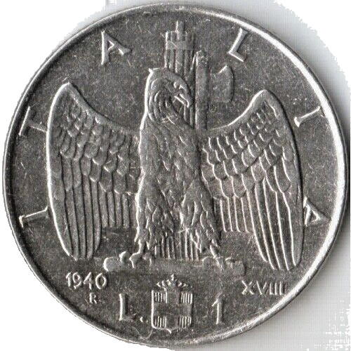 Moneta lira anno 1940 - moneta,