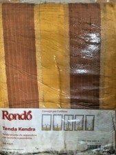 Tenda doppia rigata Kendra 150x280 cm bretelle oro marrone tendone casa interni