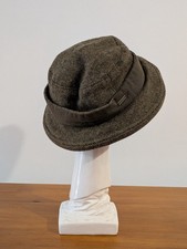 Cappello Barbour in tweed a spina di pesce 100% lana