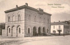 dq57 cartolina invorio inferiore palazzo comunale provincia di novara