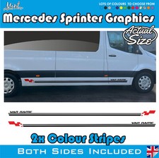 LWB Mercedes Benz Sprinter Camper Camper Strisce Decalcomanie Adesivi Grafica 135