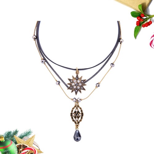 Collana girocollo strass - collana,