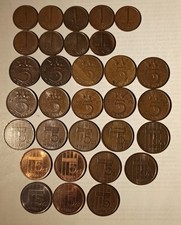 Lotto Di N°33 Monete Olanda 1/5 Centesimi Conservazione Fra BB/SPL