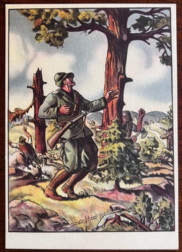 Cartolina militare milizia - cartolina,