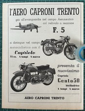 Rara Pubblicità Moto Capriolo 75 e 150 AERO CAPRONI-Trento 1953