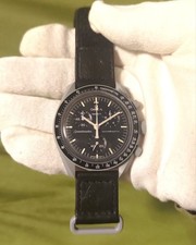 Swatch X Omega Mission To The Moon Analogico Quarzo Uomo Nuovo Struzzo Luna Swatch Ome