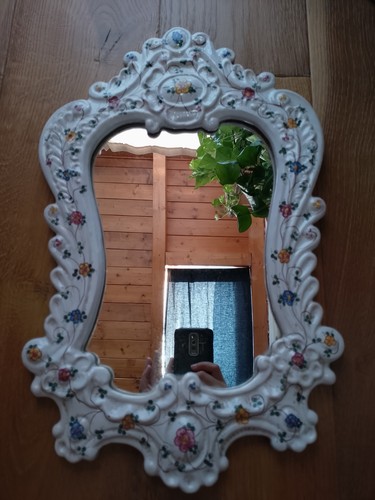 Specchio ceramica vintage - specchio,