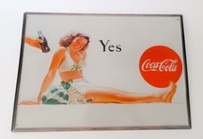 ♥ INSEGNA TABELLA MARILYN MONROE COCA COLA YES TARGA BAR LAMIERINO VINTAGE
