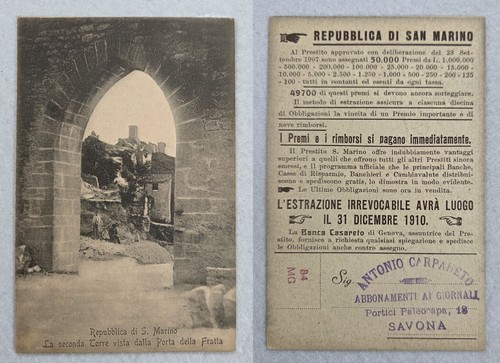 Cartolina repubblica marino - s.,