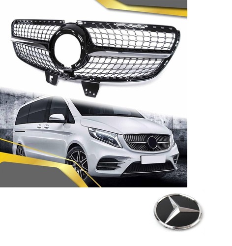 Calandre diamant noir look amg - calandre,