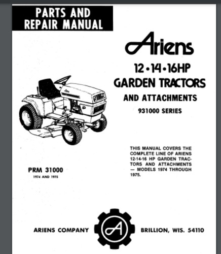 1974 ariens 931000 - -,