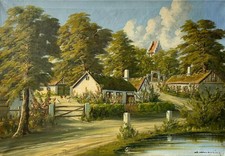 Grande villaggio dipinto ad