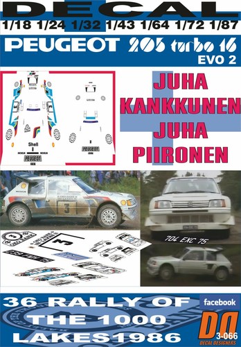 Decal peugeot 205 turbo - decal,