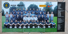 POSTER SQUADRA INTER FORMAZIONE 2001/2002 57X29 FOOTBALL CLUB