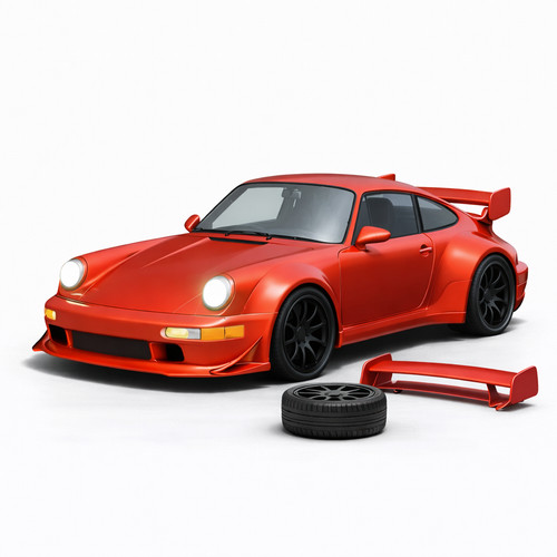 Modellino auto rwb - porsche, 911
