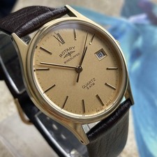 Orologio Rotante WINDSURFER Uomo Vintage Anni 80 ETA 955.414 Placcato Oro Cassa 35mm