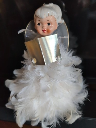 Vintage bianco natale piuma - vintage,