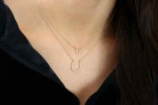 Collana donna ferro di cavallo moissanite moderna argento sterling 925 duty free