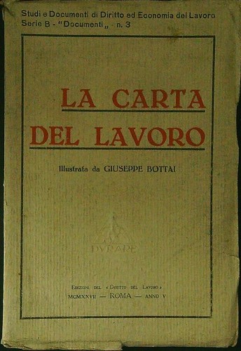 Carta del lavoro bottai - del,