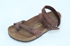 Birkenstock Yara sandali scarpe pelle marrone donna taglia 38 us 7