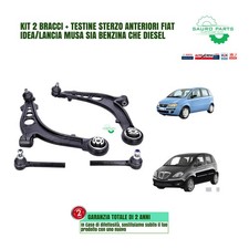KIT BRACCI ANTERIORI E TESTINE STERZO LANCIA MUSA/FIAT IDEA BENZINA E DIESEL