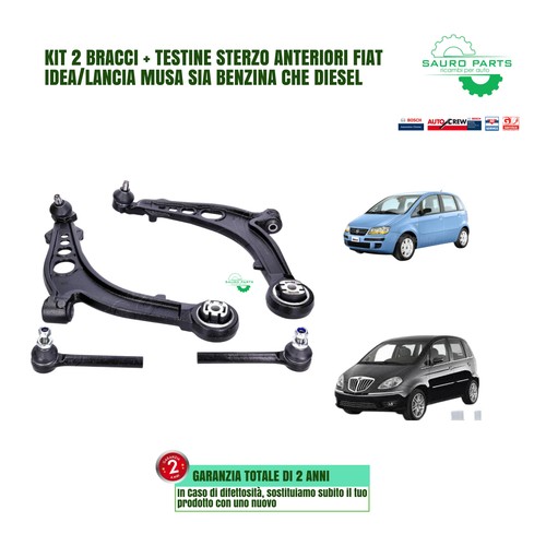 Kit bracci anteriori testine - bracci,