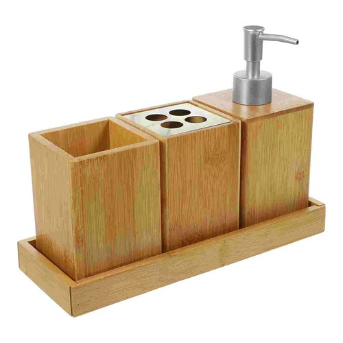 Set accessori bagno - bambù, kit