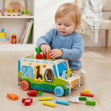 giocattolo per bambini camion giochi montessori in legno bambini multi attività