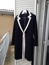 spolverino nero con bordo  bianco  Senza bottone 