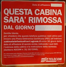 Cartello adesivo Rimozione