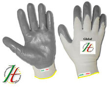 GUANTI DA LAVORO IN NITRILE /NYLON MISURA 7/8/9/10/11 e CONFEZIONI 12/30/60 PAIA
