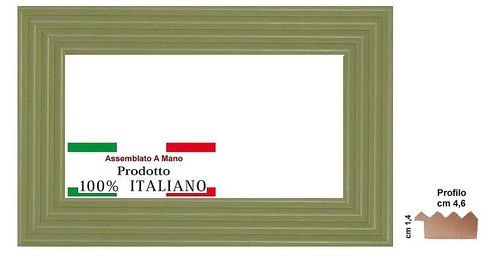 Cornice verde intagliata - cornice,