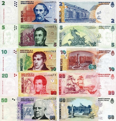 Argentina lotto 5 banconote - argentina,