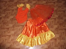 STOCK DANZA 3 pezzi BODY GONNA TULLE taglia S arancione 