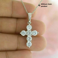 Ciondolo croce uomo diamante