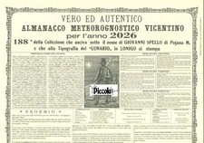 CALENDARIO ALMANACCO METEOROGNOSTICO VICENTINO 2026 EL POJANA FOGLIO ANNUALE LUX