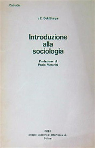 Introduzione alla sociologia - introduzione,