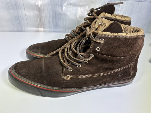 Brown gucci high top - high‑top, suede