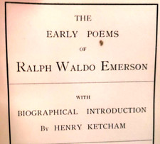 POETRY: THE EARLY POEMS OF RALPH WALDO EMERSON, Leather, Book