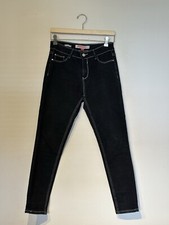 Fiorucci Jeans Italiano Nero Punto Autunno Stivaletto Skinny Elasticizzato US 4 Italia 38