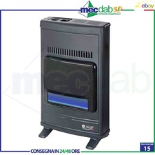 Stufa A Gas Metano Grigia Blue-Flame Con Vetro Temperato 3200W ECO45 SICAR