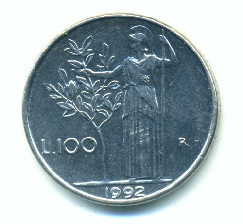 Italy 100 lire 1992 - , combined