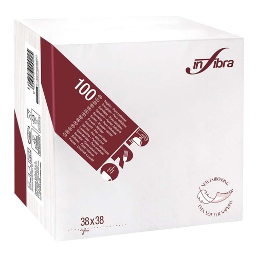 100 tovaglioli carta bianchi - tovaglioli,
