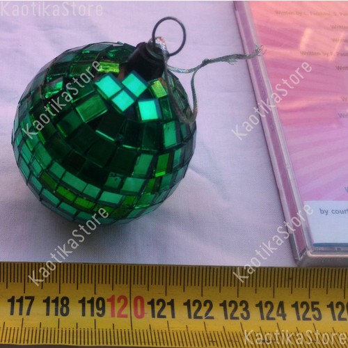 Palla specchio 5cm verde - 1, x