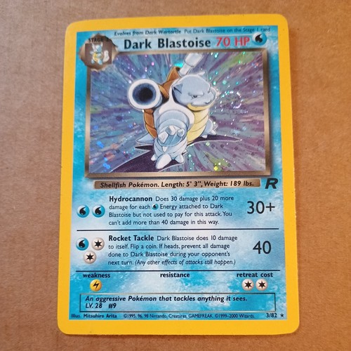 Dark blastoise holo raro - 3/82,