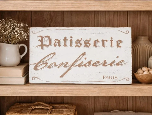 Targa legno patisserie insegna - legno,