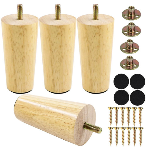 Set gambe rotonde per mobili - set, 4